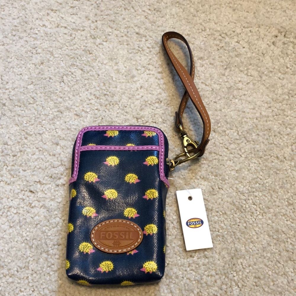 NWT Fossil Keyper Carryall Hedgehog Print